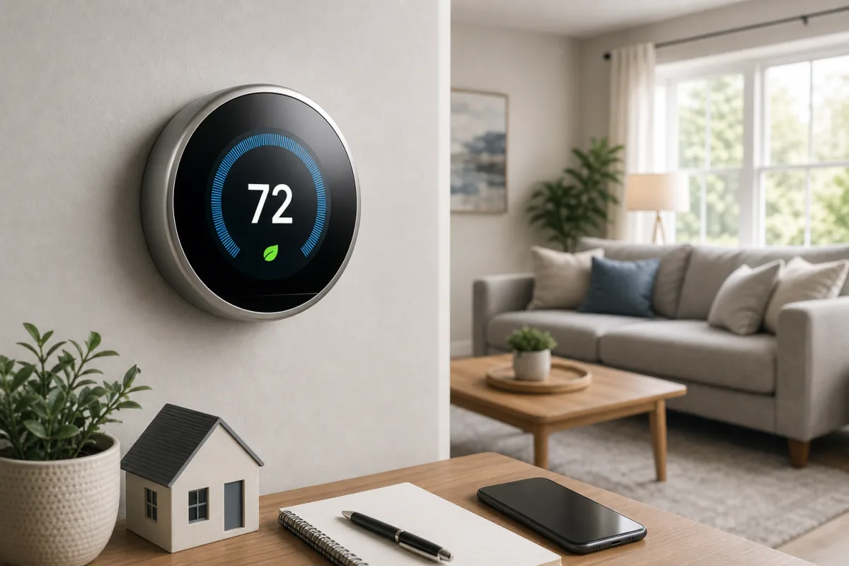 Illustration related to Smart Thermostat Buying Guide for US Homes: Features, Compatibility, and Costs