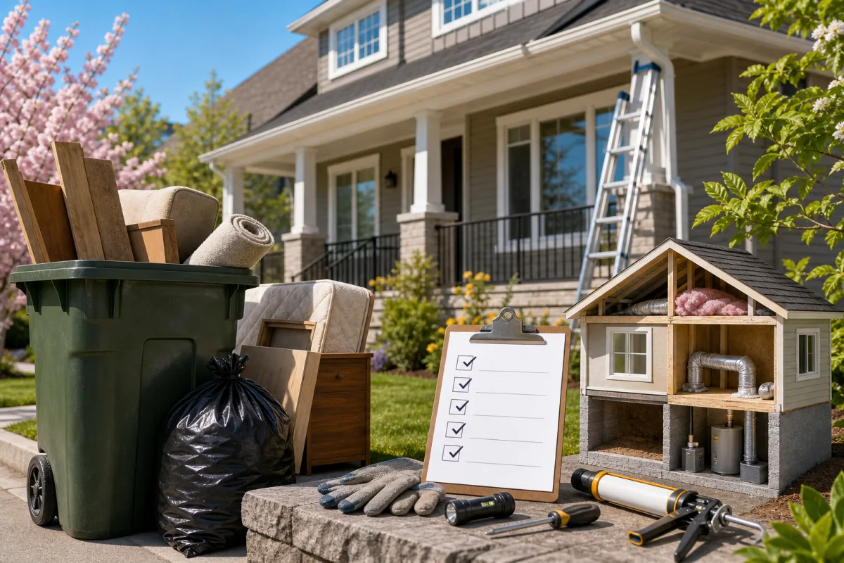 Illustration related to Spring Home Maintenance Checklist: Post-Winter Inspections