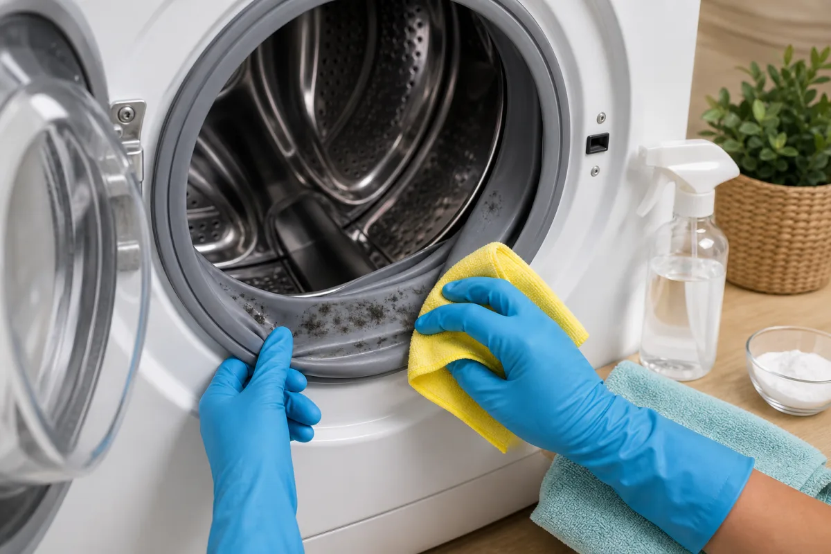Illustration related to How to Clean a Front-Load Washing Machine Gasket and Stop Mildew Smells