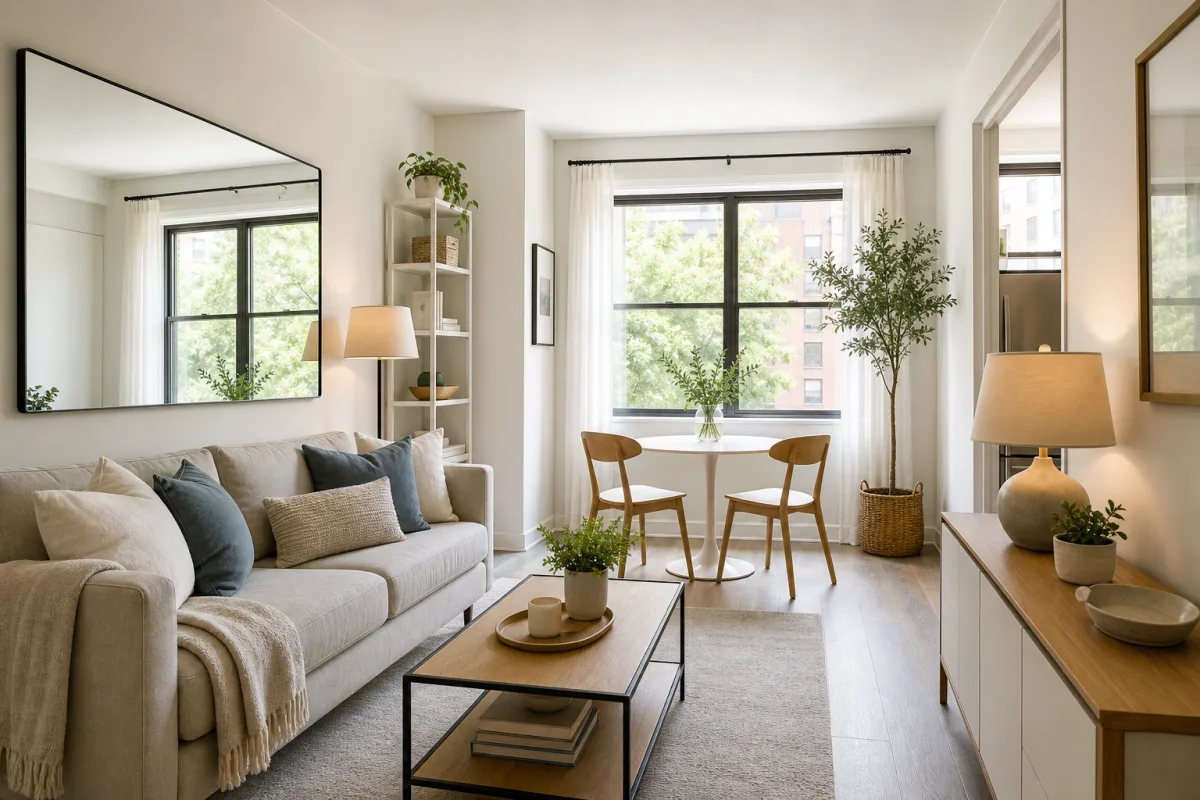 Illustration related to How to Make a Small Apartment Feel Bigger Without Renovating