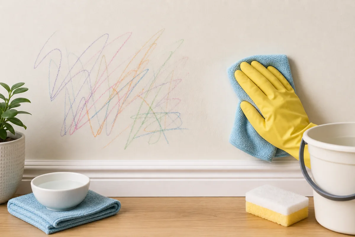 Illustration related to How to Remove Crayon Marks From Painted Walls Without Damaging the Finish